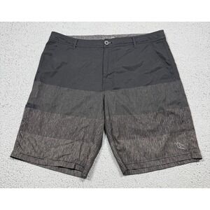 Da Hui Hybrid Collection‎ Shorts Mens 36 Gray Chino Microfiber Drawstring